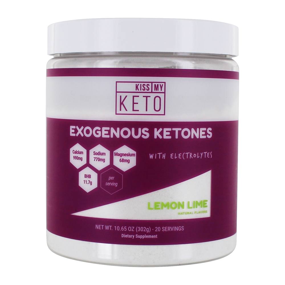 Comprar Cetonas exógenas com eletrólitos em pó de limão e limão - 10.65 oz. Kiss My Keto