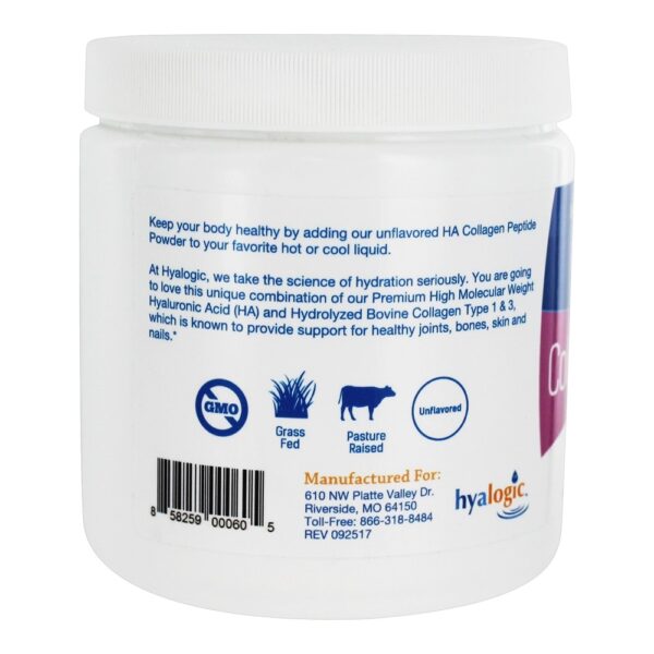 Comprar Hialurônico ácido com Colágeno Peptídeos HA Pó Unflavored - 6.4 oz. Hyalogic - Imagem 4