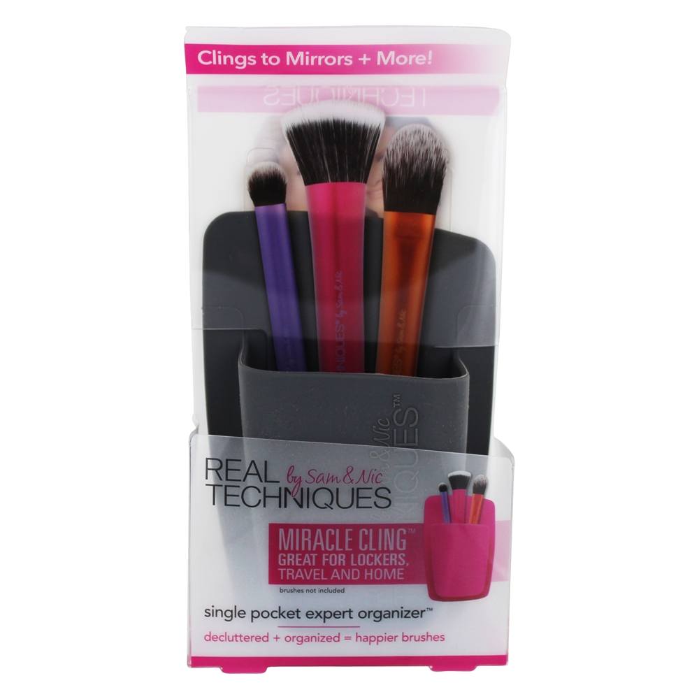 Comprar Organizador de especialista em beleza de bolso único para pincéis cosméticos cinza Real Techniques