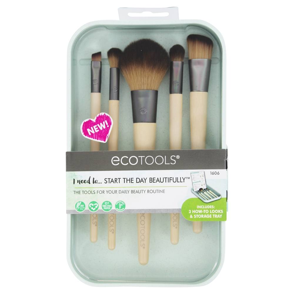 Comprar Comece o dia lindamente cosméticos pincéis Set & Storage Bandeja - 5 Contagem EcoTools - Imagem 3