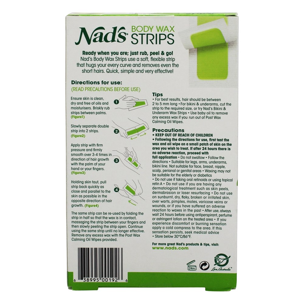 Comprar Tiras de cera para pele normal - 24 Faixa (s) Nad's - Imagem 3