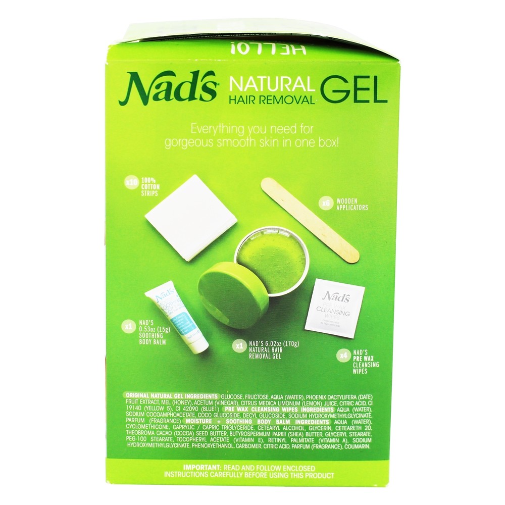 Comprar Kit de Gel de Remoção de Cabelo Natural - 6 oz. Nad's - Imagem 3