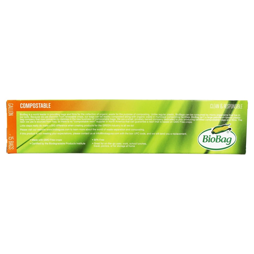 Comprar Sacolas rescritas compostais 1 galão - 15 Malas BioBag - Imagem 3