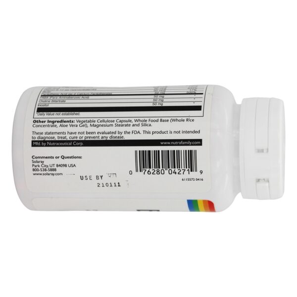 Comprar Complexo de vitamina B 50 mg. - 100 Cápsula (s) vegetal (s) Solaray - Imagem 4