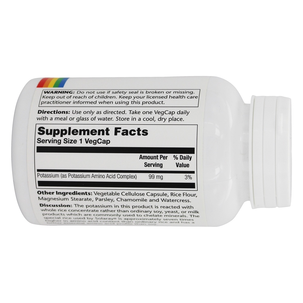Comprar Potássio Complexo de Aminoácidos 99 mg. - Cápsulas vegetarianas 200 Solaray - Imagem 2
