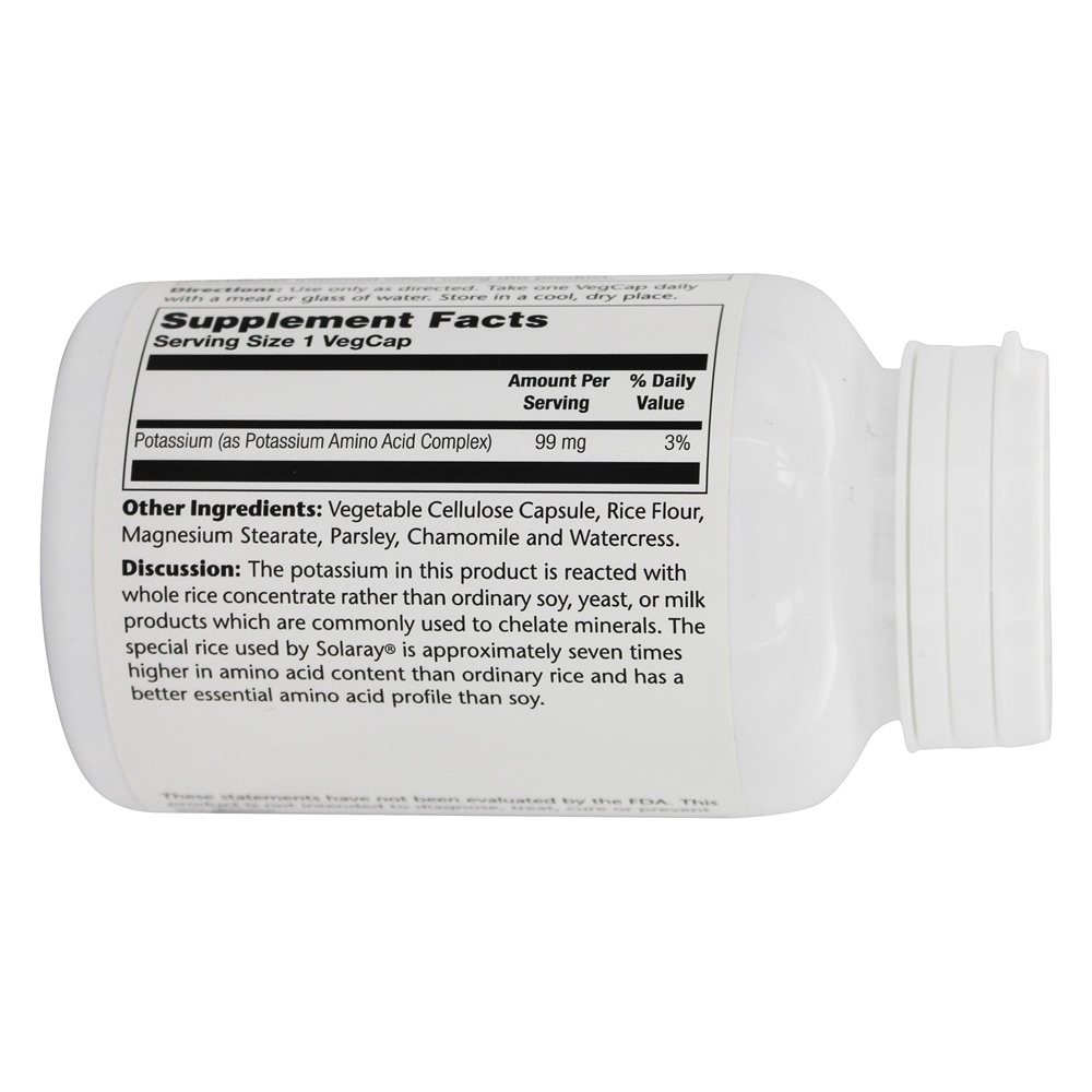 Comprar Potássio Complexo de Aminoácidos 99 mg. - Cápsulas vegetarianas 200 Solaray - Imagem 3