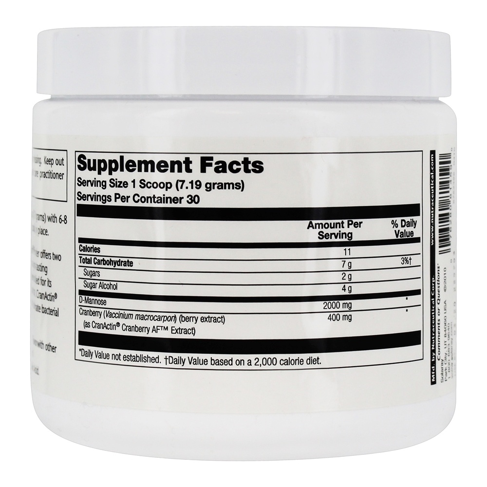 Comprar D-Manose Pó com Cranactin Urinário Trato Saúde Limão Baga 2000 mg. - 7.6 oz. Solaray - Imagem 3