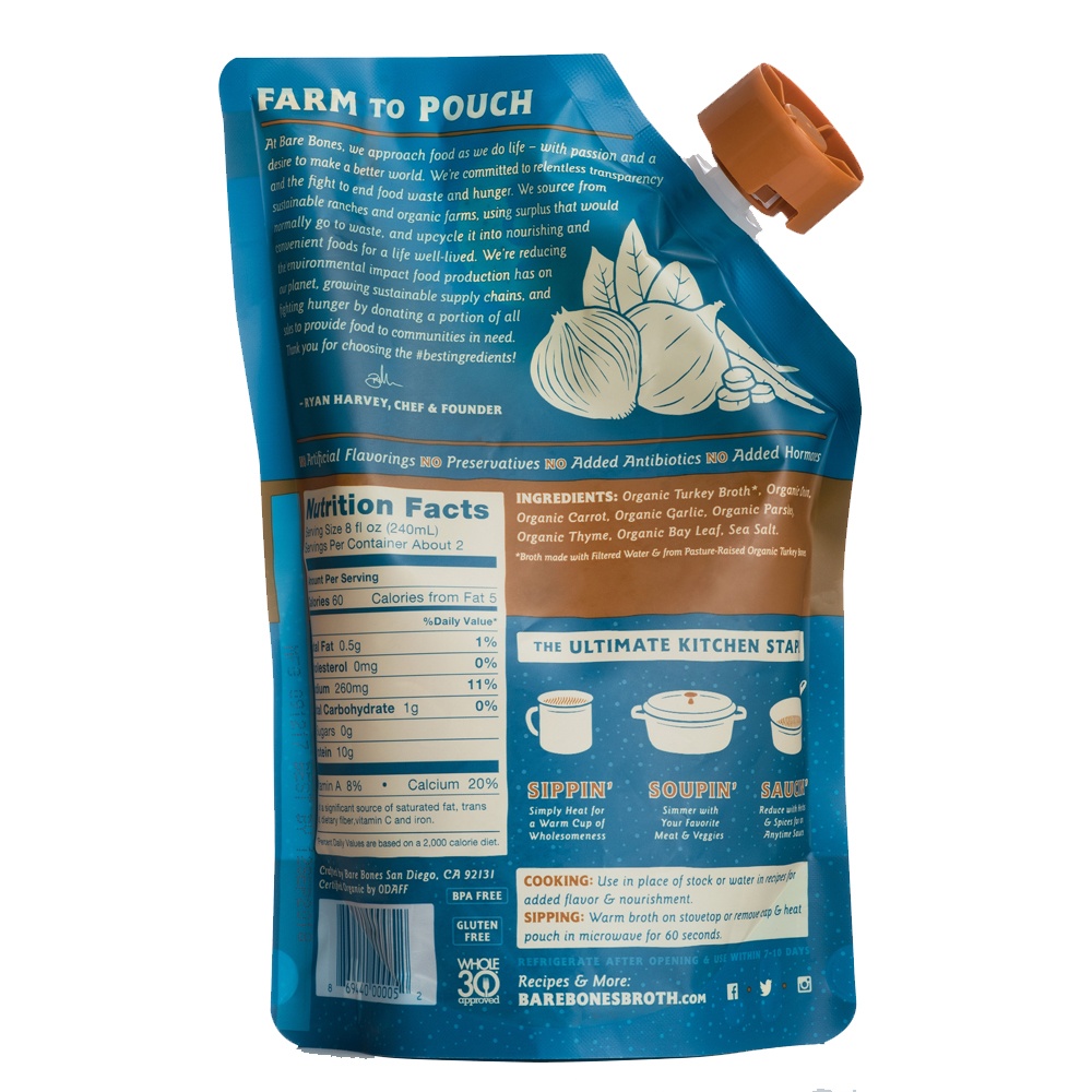 Comprar Caldo De Osso Orgânico Classic Turkey - 16 fl. oz. Bare Bones - Imagem 2