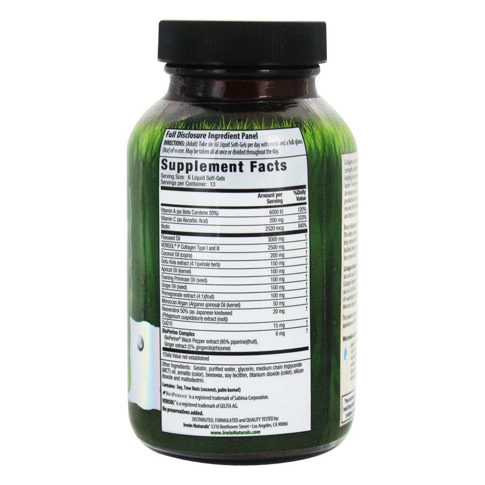 Comprar Belleza com colágeno Clinicamente comprovada Verisol - 80 Softgels líquidos Irwin Naturals - Imagem 2