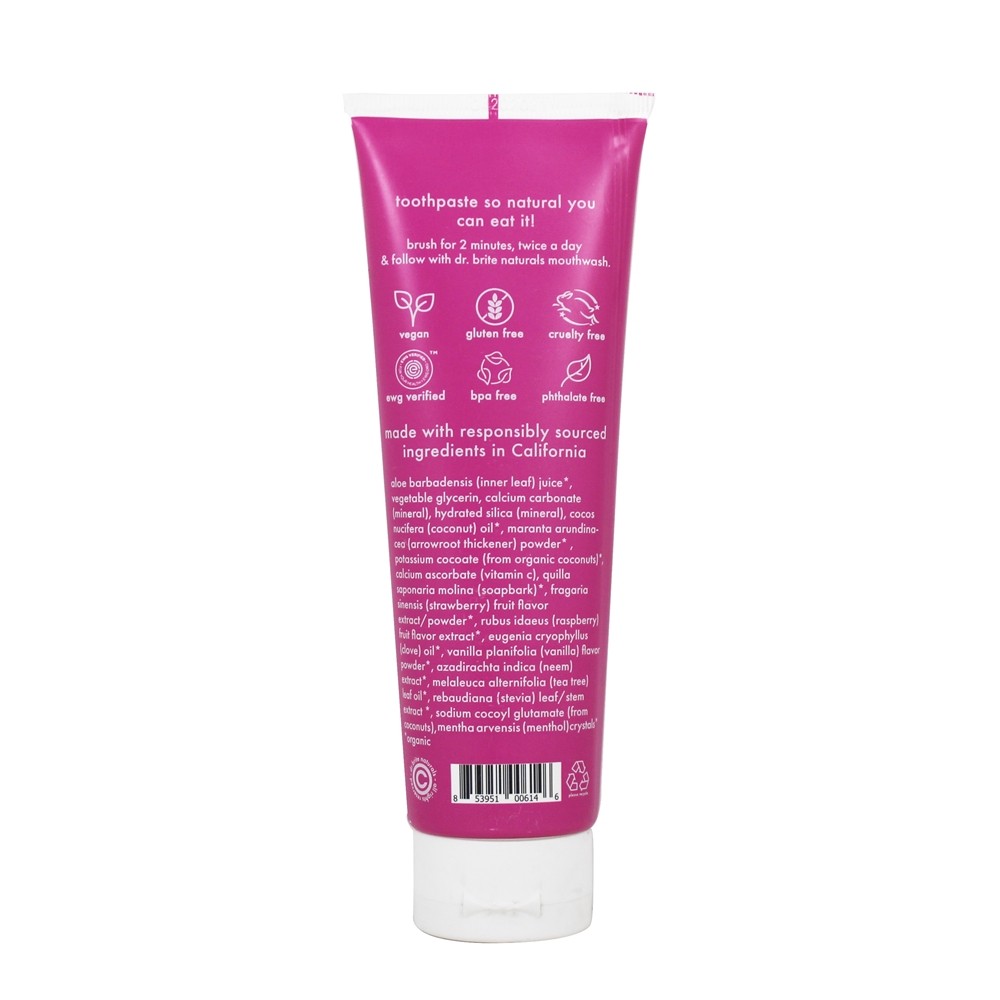 Comprar Creme dental antiplaca com vitamina C com infusão de berrylicious - 5 oz. Dr. Brite - Imagem 2