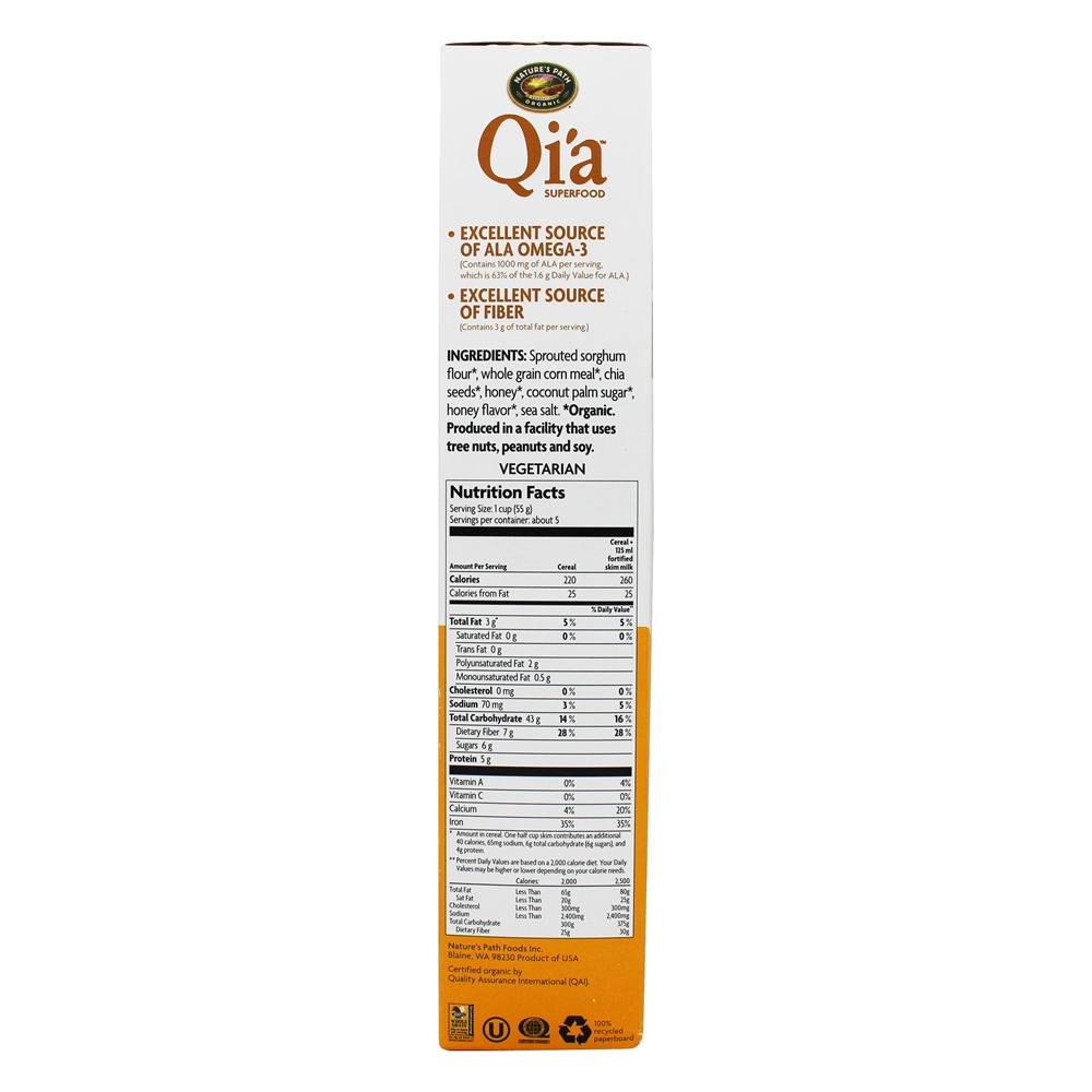 Comprar Qi'a Superfood Superflakes Mel Chia - 10 oz. Nature's Path Organic - Imagem 2