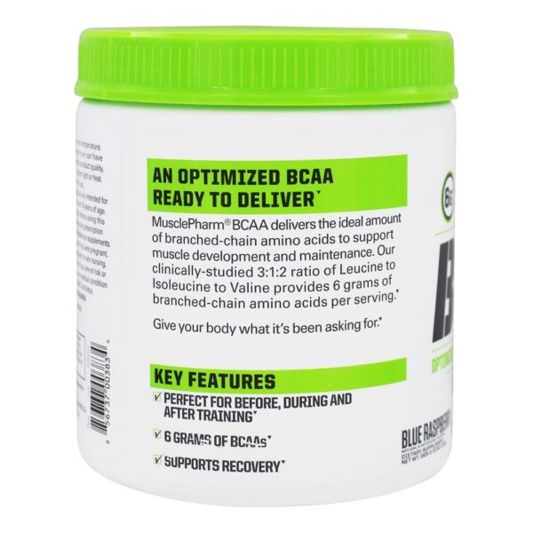 Comprar BCAA Fundamentos Otimizado Ramificou-Cadeia Amino ácidos Pó 30 Porções Azul Framboesa - 225 Gramas Muscle Pharm - Imagem 4