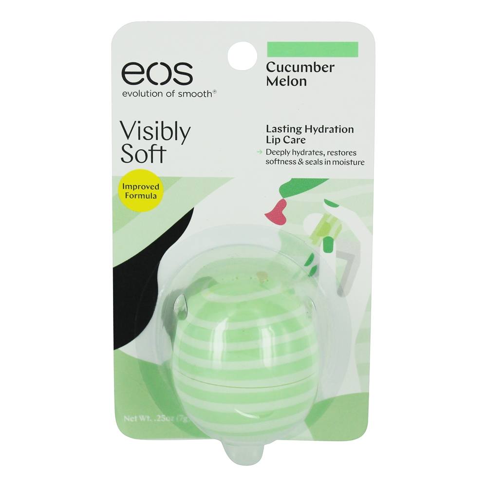 Comprar Visivelmente Soft Lasting Hidratação Lip Care Lip Balm Esfera Pepino Melão - 0.25 oz. EOS Evolution of Smooth - Imagem 3