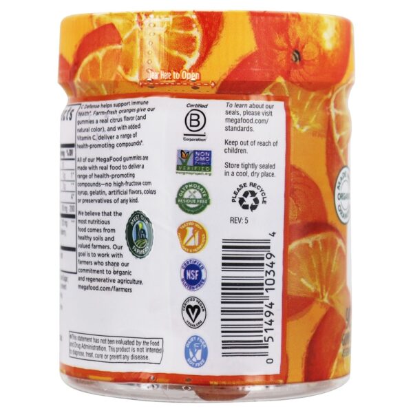 Comprar Suporte de Função Imunológica para Defesa da Vitamina C Diariamente Citrus Cítrico - 90 Gummies MegaFood - Imagem 4