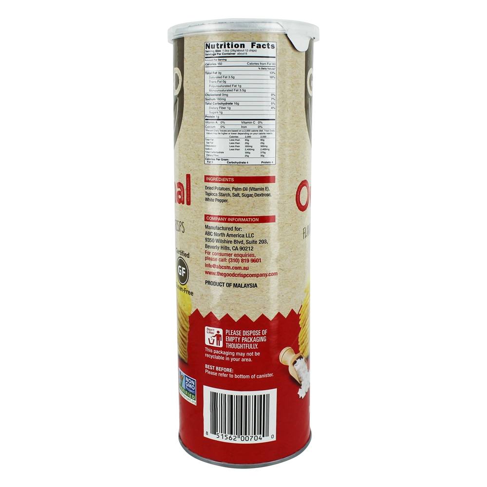 Comprar Batatas Fritas Com sabor de Batatas Sem Glúten Original - 5.6 oz. The Good Crisp Company - Imagem 2