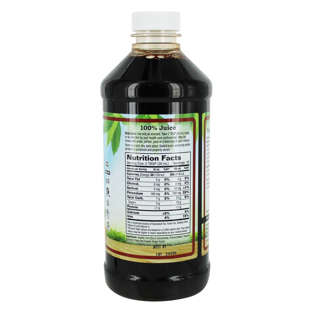 Comprar Torta Cereja Turmeric & Ginger Tonic - 16 fl. oz. Dynamic Health - Imagem 2