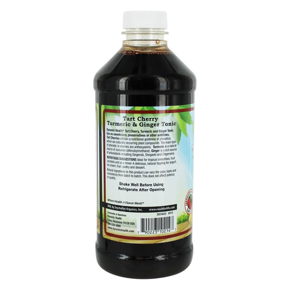 Comprar Torta Cereja Turmeric & Ginger Tonic - 16 fl. oz. Dynamic Health - Imagem 3