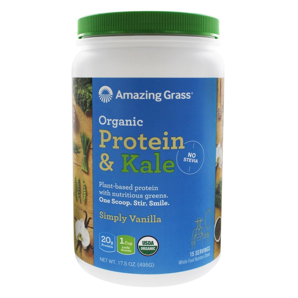 Comprar Orgânico Proteína & Couve Pó Simplesmente Baunilha - 17.5 oz. Amazing Grass