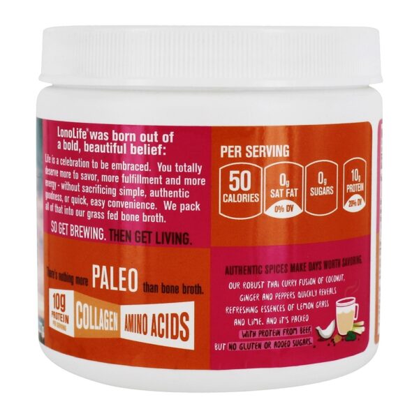 Comprar Grama Fed Paleo carne osso caldo de carne em pó Thai Spice - 8 oz. LonoLife - Imagem 4