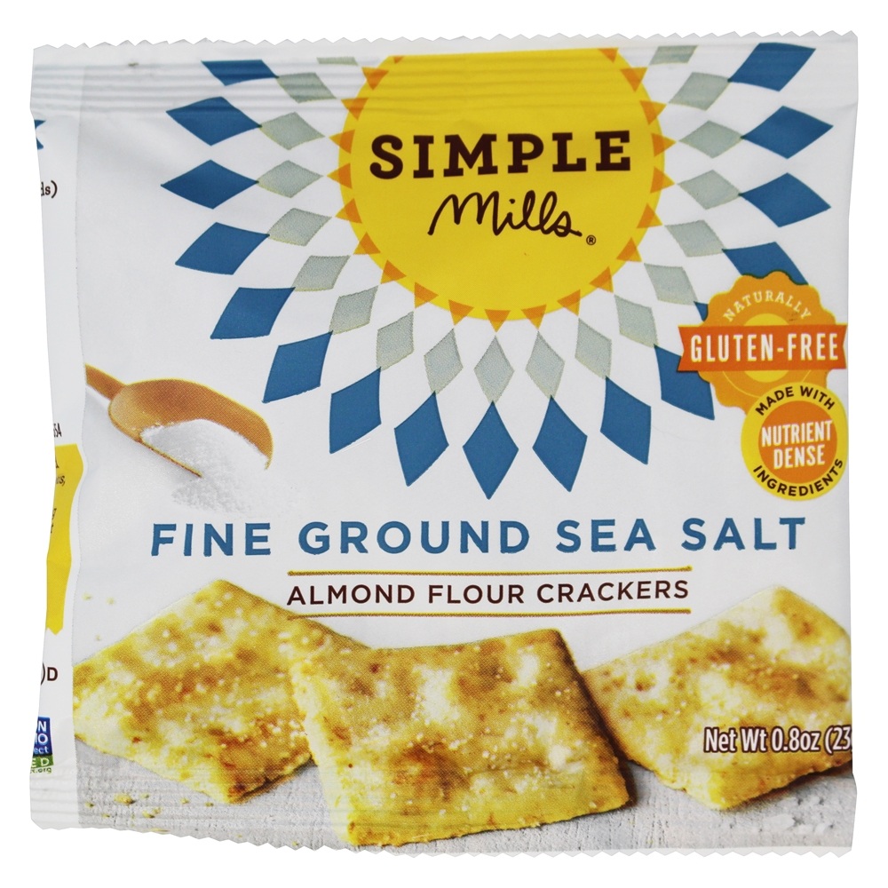 Comprar Naturalmente sem glúten Farinha de Amêndoa Crackers Fino Mar Sal Moído - 6 Pacote (s) Simple Mills - Imagem 3