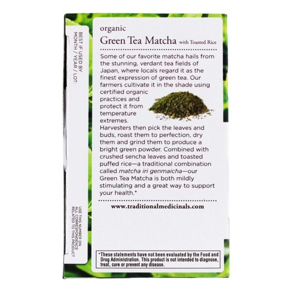 Comprar Matcha de chá verde orgânico com arroz tostado - 16 Saquinhos de Chá Traditional Medicinals - Imagem 4