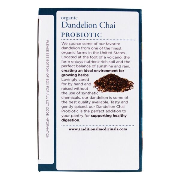 Comprar Chá Dente-de-Leão Chai Probiótico Orgânico - 16 Saquinhos de Chá Traditional Medicinals - Imagem 4