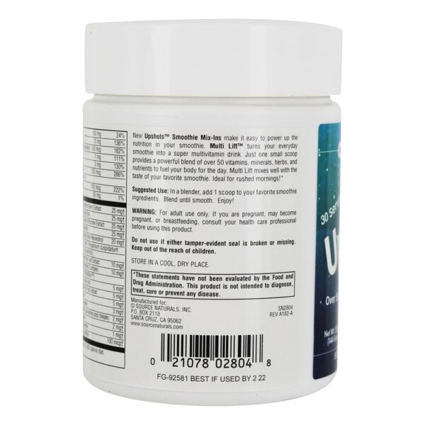 Comprar Upshots Múltiplas Levantar Batido Misturar-Ins Pó - 5.07 oz. Source Naturals - Imagem 4