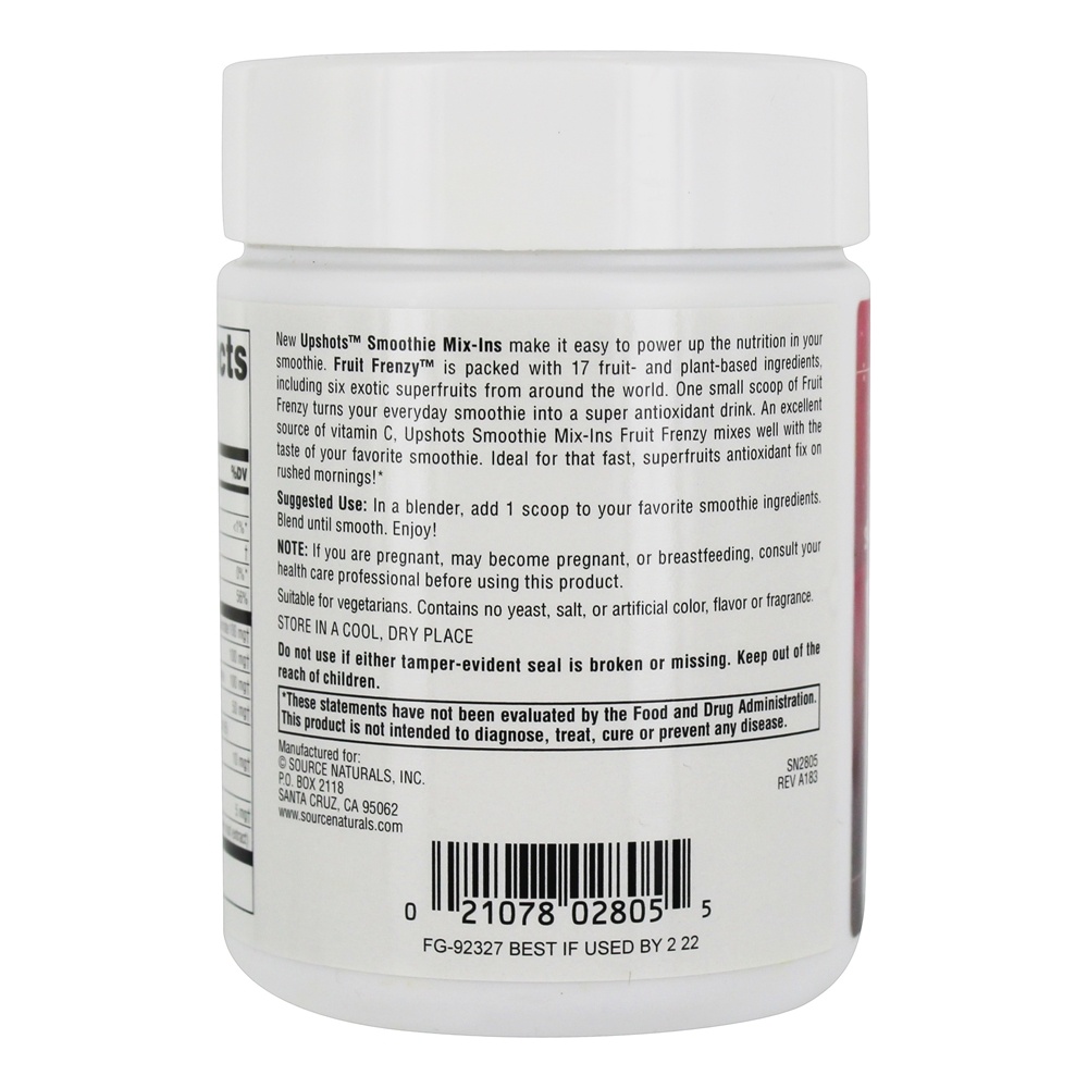 Comprar Upshots Fruto Frenesi Batido Misturar-Ins Pó - 3.7 oz. Source Naturals - Imagem 3