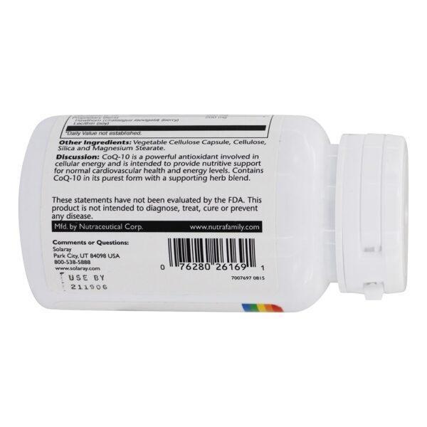 Comprar Pure Co-10 200 mg. - Cápsulas vegetarianas 30 Solaray - Imagem 4