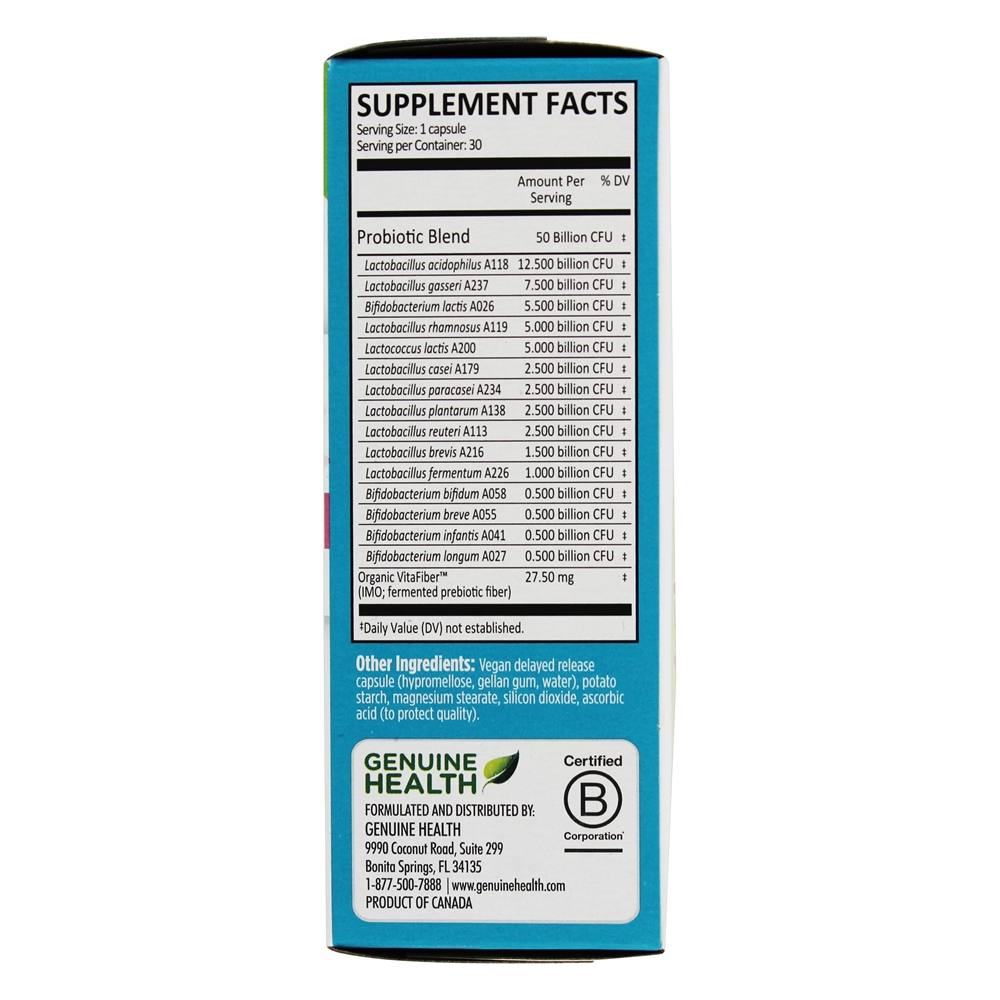 Comprar Diabetes Feminino Avançado de Saúde Probiótica do Intestino Grosseiro 50 - 30 Tampas veganas Genuine Health - Imagem 3