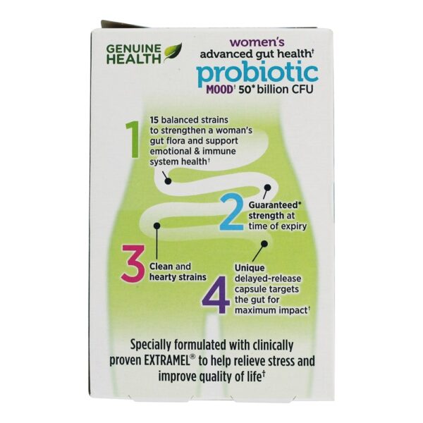 Comprar Humor das mulheres com probiótico avançado no intestino 50 Bilhões de UFC - 30 Tampas veganas Genuine Health - Imagem 4