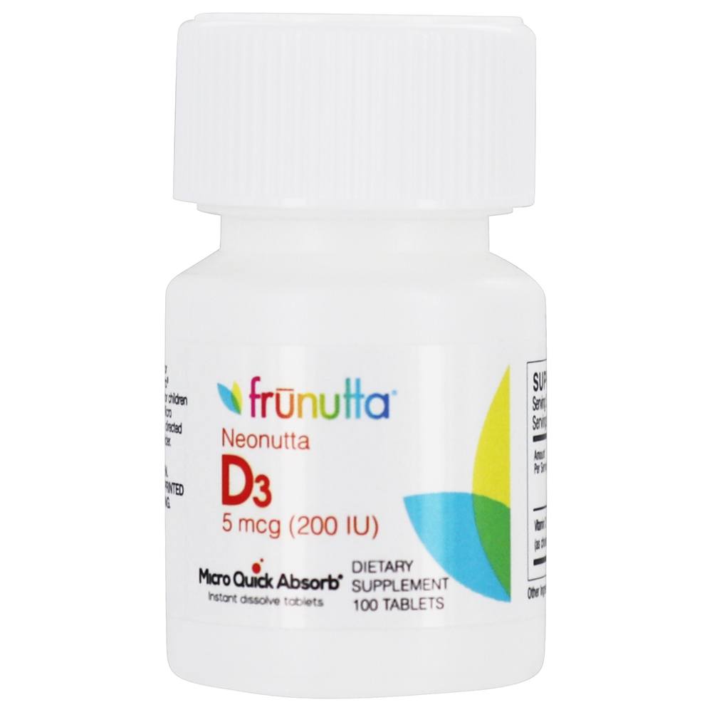 Comprar Vitamina D3 Neonutta 200 UI - 100 Tablets de dissolução rápida Frunutta - Imagem 2