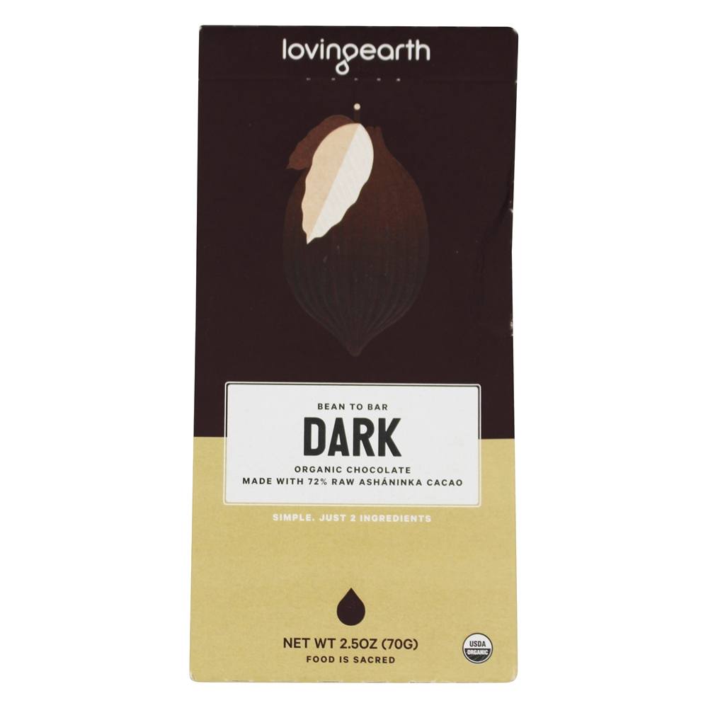 Comprar Barra de Chocolate Orgânica 72 % Dark Chocolate - 2.5 oz. Loving Earth