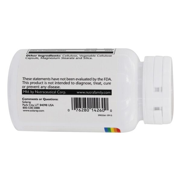 Comprar Iodo 500 mcg. - Cápsulas vegetarianas 30 Solaray - Imagem 4