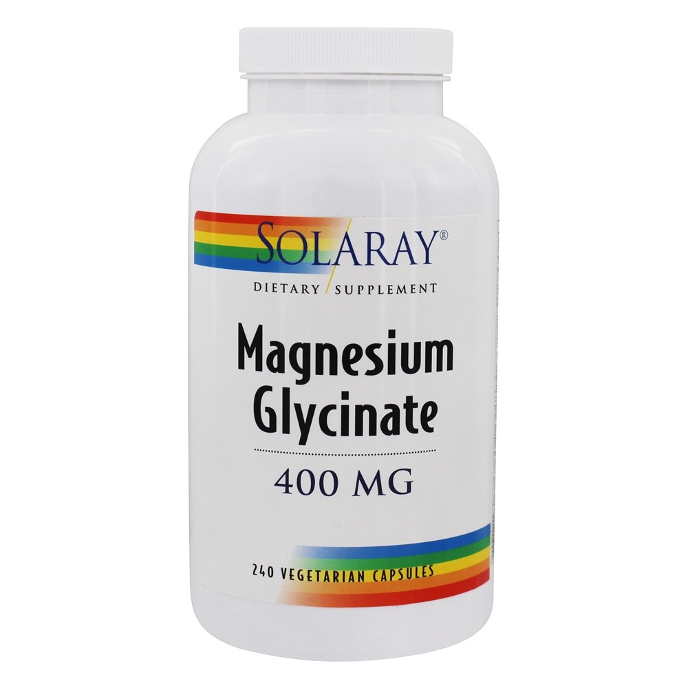 Comprar Glicinato de Magnésio 400 mg. - Cápsulas vegetarianas 240 Solaray