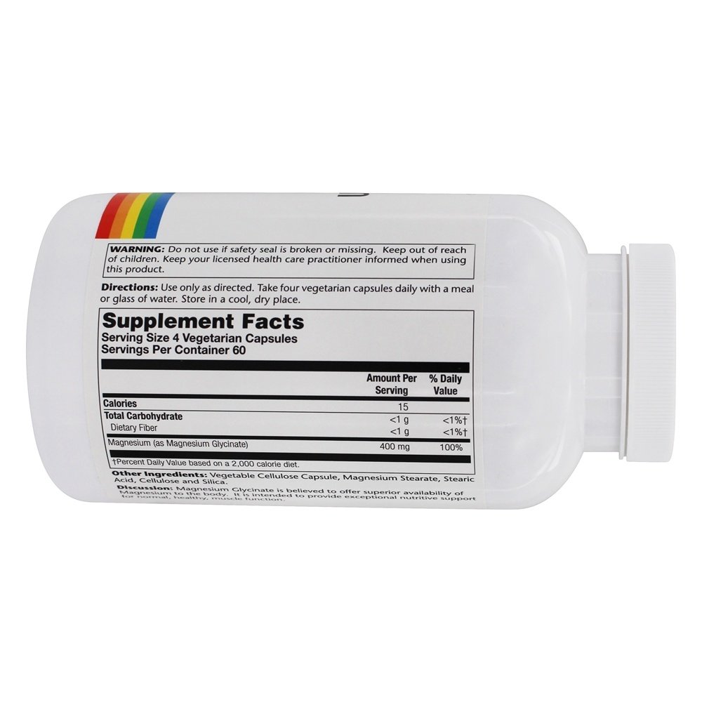 Comprar Glicinato de Magnésio 400 mg. - Cápsulas vegetarianas 240 Solaray - Imagem 2