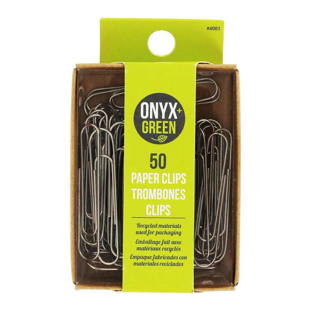 Comprar Clipes de papel de metal - Pacote 50 Onyx + Green