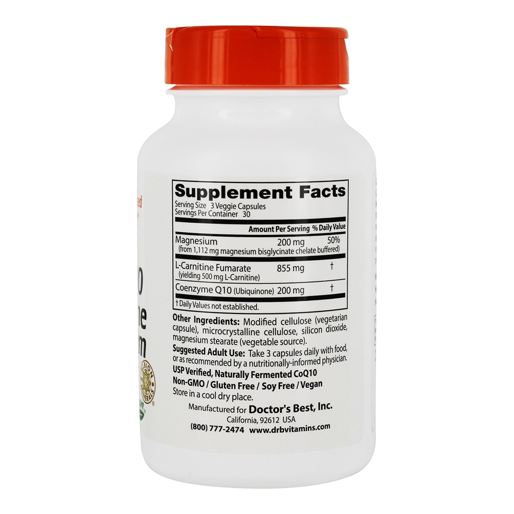 Comprar CoQ10 L-Carnitine Magnésio Energia e Suporte Muscular - 90 Cápsula (s) vegetal (s) Doctor's Best - Imagem 2