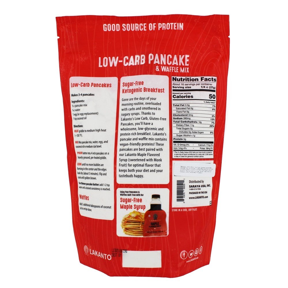 Comprar Panqueca de baixo teor de carboidratos sem glúten e waffles - 1 lb. Lakanto - Imagem 2