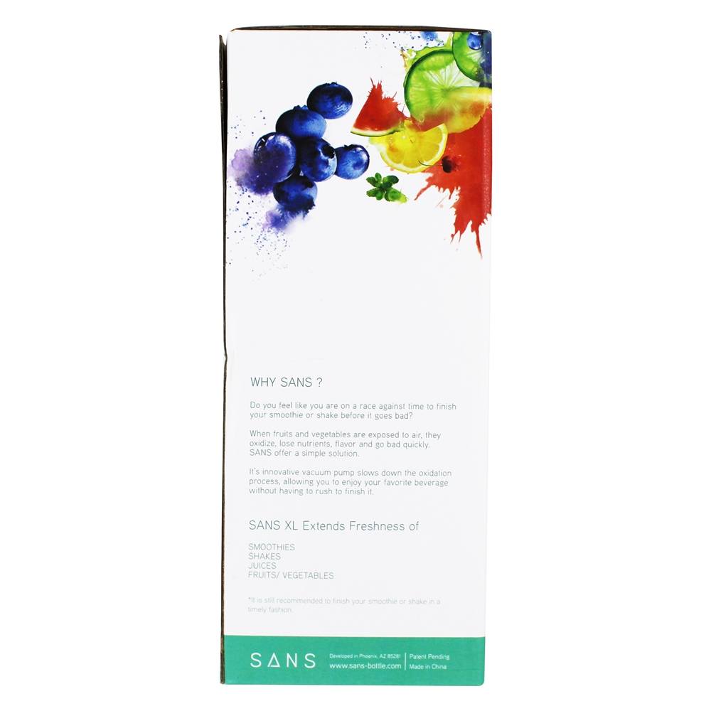 Comprar Smoothie XL e Shake Salvando Garrafa de Vidro Verde Menta - 32 oz. SANS Bottle - Imagem 3