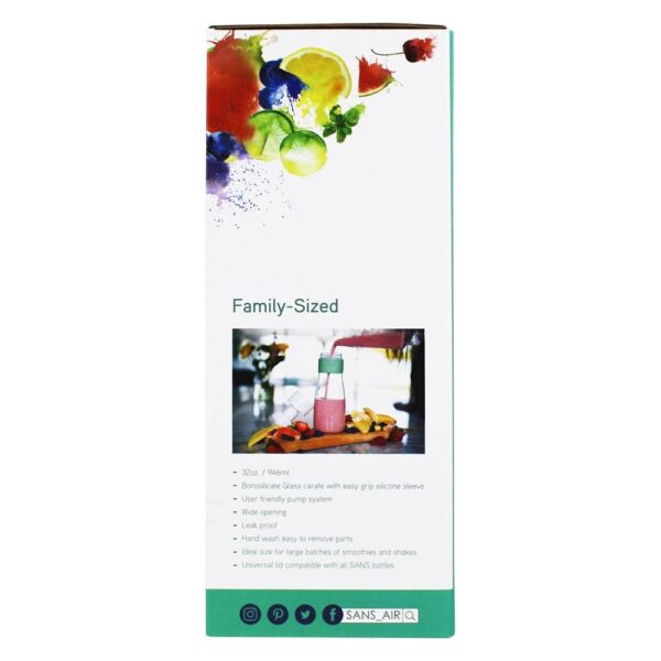 Comprar Smoothie XL e Shake Salvando Garrafa de Vidro Verde Menta - 32 oz. SANS Bottle - Imagem 4
