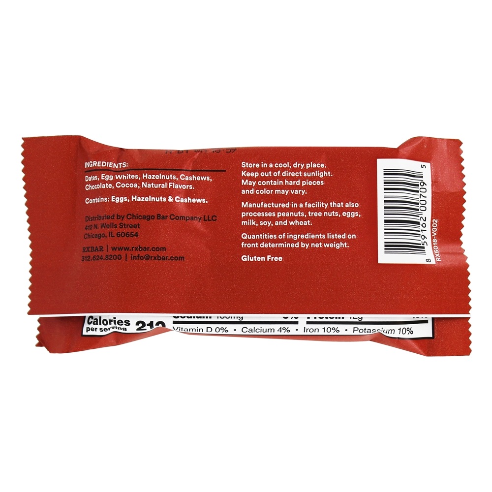 Comprar Proteína Bar Chocolate Avelã - 1.83 oz. RXBAR - Imagem 2