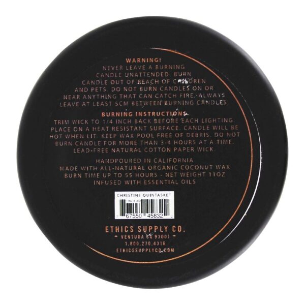 Comprar Cera de Cerejeira Christine Quintasket Vela com Caixa de Fósforos - 11 oz. Ethics Supply Co. - Imagem 5