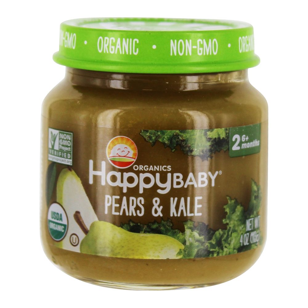 Comprar Bebê Feliz Orgânico Estágio Claramente Preparado 2 Comida Para Bebê 6 + Meses Pêras E Couve - 4 oz. Happy Family