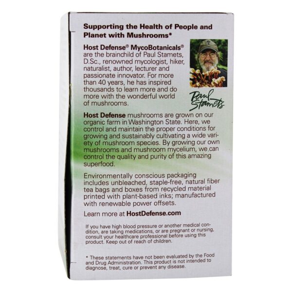 Comprar Myco Botanicals Hibiscus e Chá Verde - 16 Saquinhos de Chá Host Defense - Imagem 4