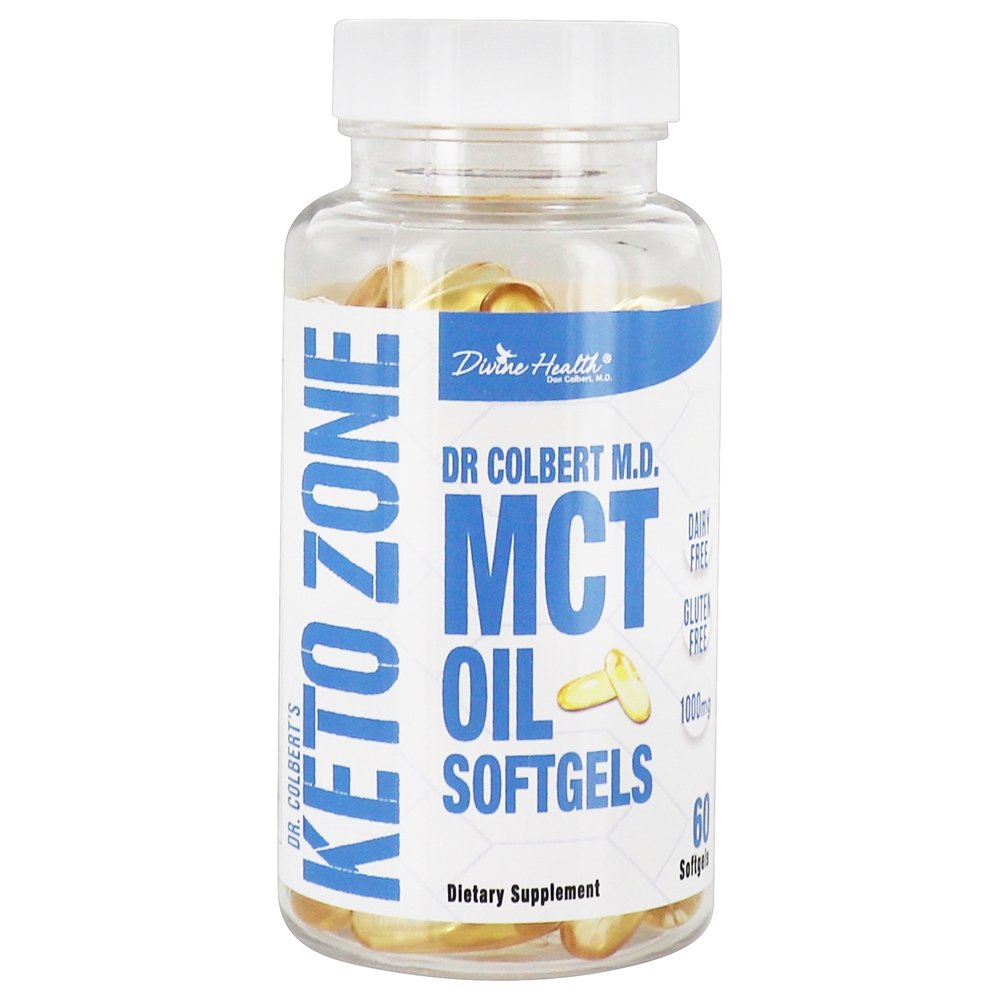 Comprar Keto Zone MCT Oil Cápsulas Gelatinosas do Dr. Colbert 1000 mg. - 60 Softgels Divine Health