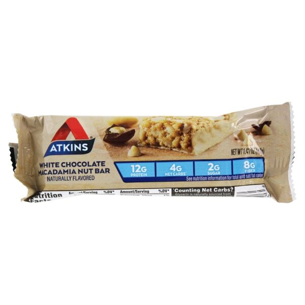 Comprar Snack Bars Box Chocolate Branco Noz De Macadâmia - 5 Barras Atkins - Imagem 5