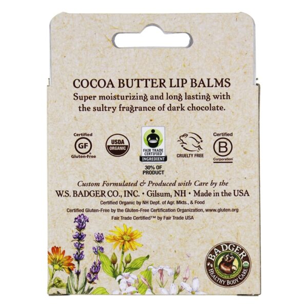 Comprar Bálsamo para lábios de manteiga de cacau natural e orgânico - 4 Contagem Badger - Imagem 4