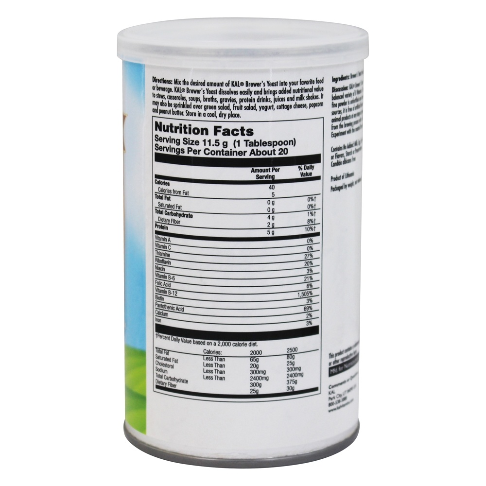 Comprar Pó de Fermento de Cerveja 100 % Natural Unfortified Unsweetened - 7.4 oz. Kal - Imagem 2