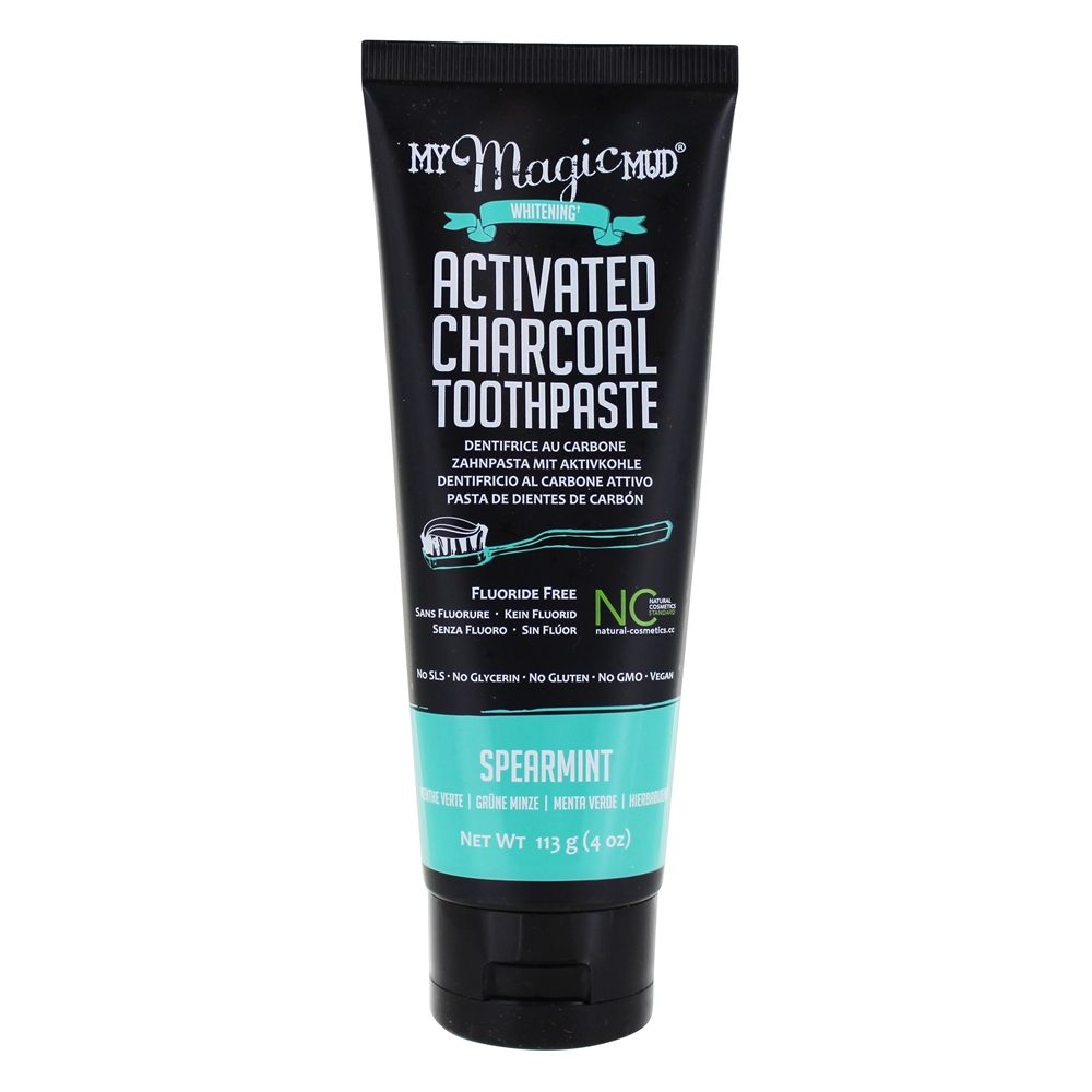 Comprar Creme dental de branqueamento de dentífrico livre de carvão ativado hortelã - 4 oz. My Magic Mud - Imagem 2